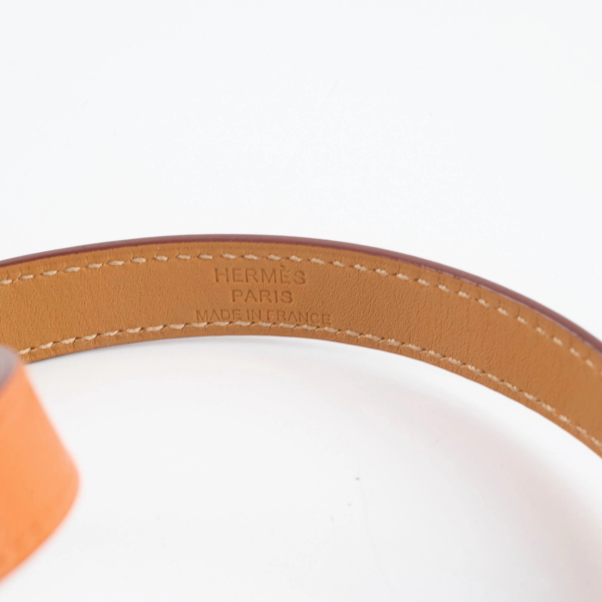 Hermes Kelly Double Tour Bracelet Orange Size S/T2