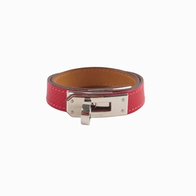 Hermes Leather Double Tour Bracelet XS Epsom Rouge Casque hand-chain-bracelet  