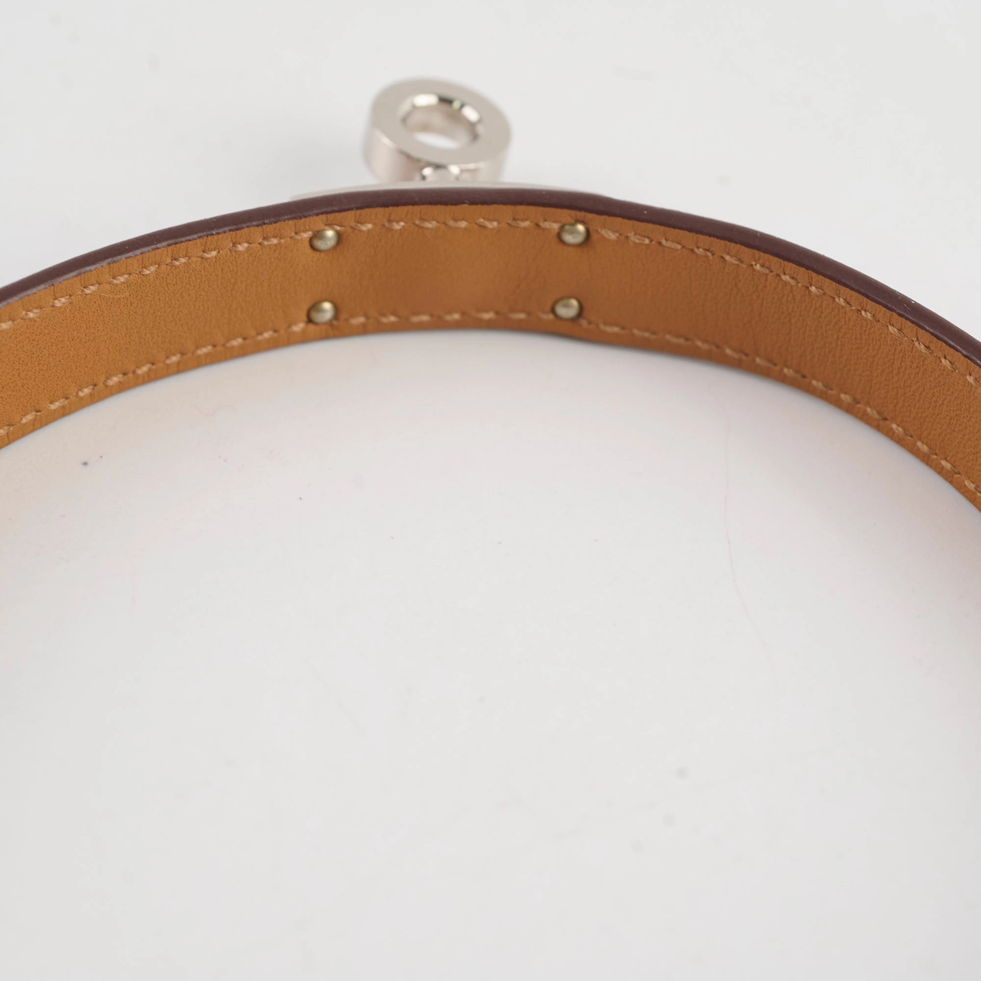 Hermes Leather Double Tour Bracelet XS Epsom Rouge Casque