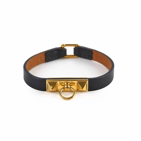 Hermes Mini Rivale Bracelet Black hand-chain-bracelet  