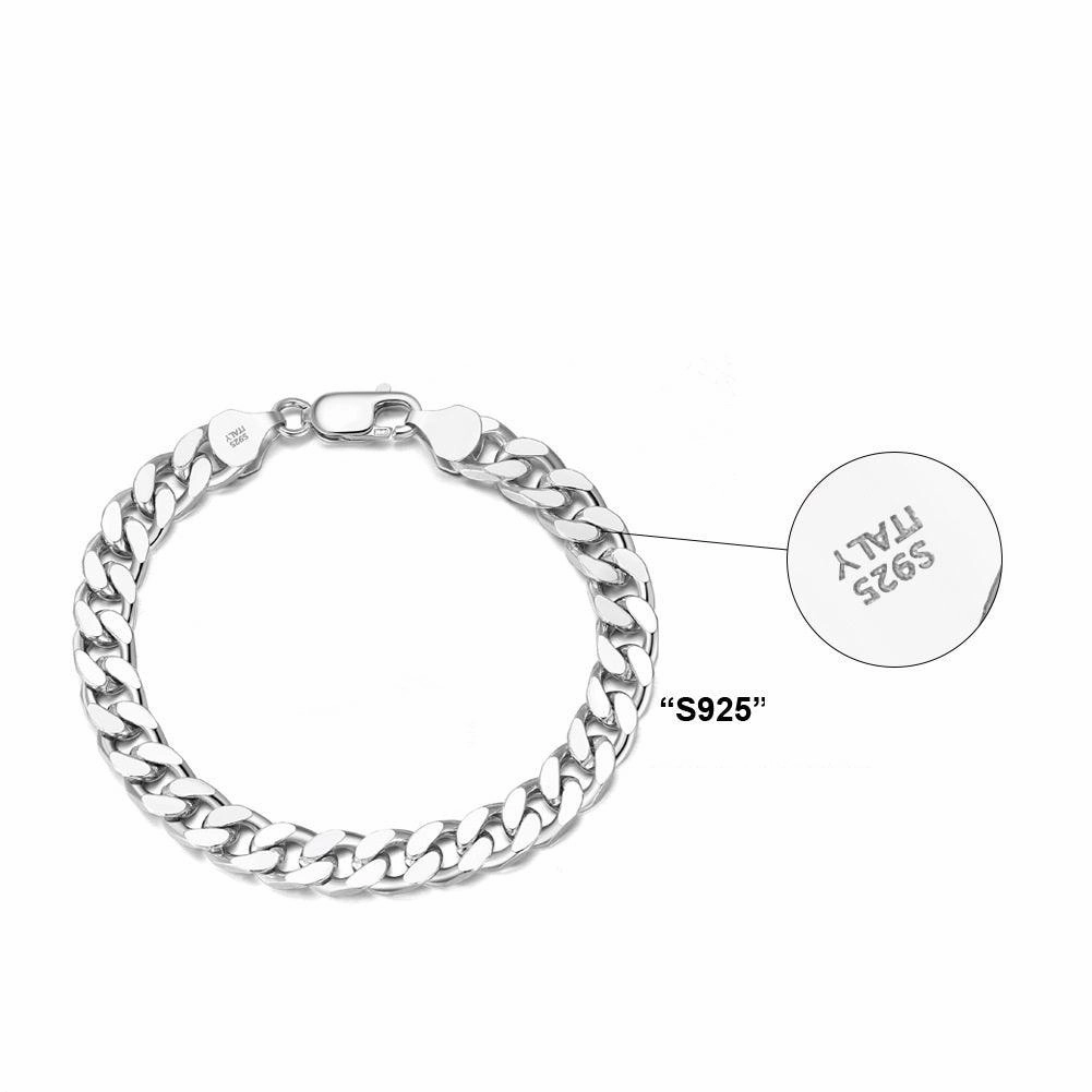 Hip Hop Cuban Chain S925 Sterling Silver Bracelet