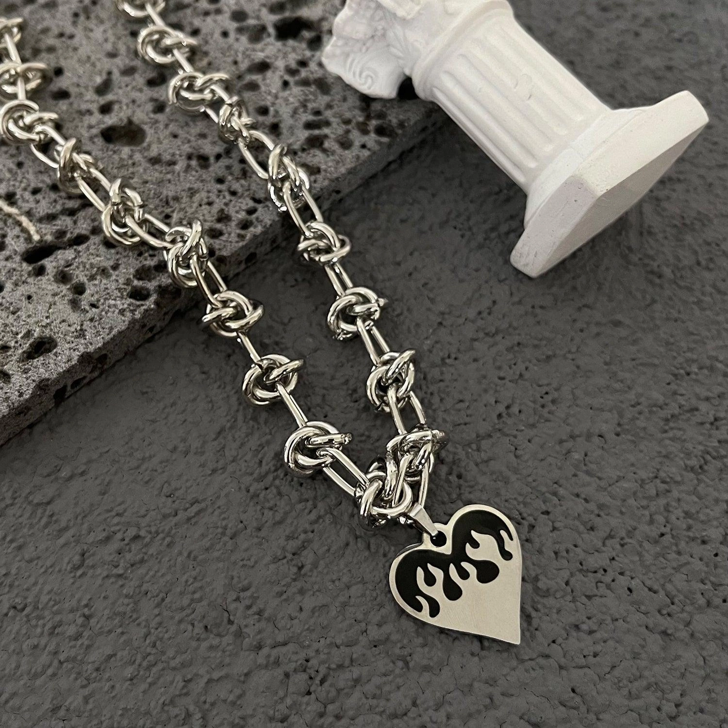 Hip Hop Dark Wind Collar Chain Male