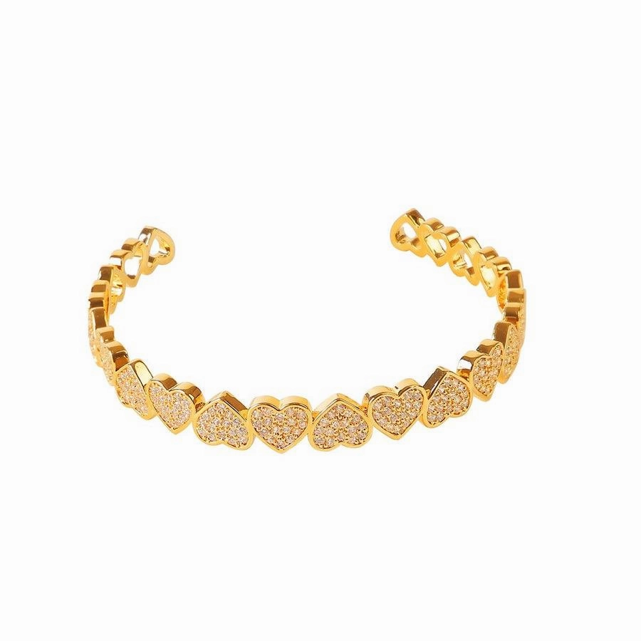 Hip Hop Jewelry For Men And Women Real Gold Plated Love Bracelet