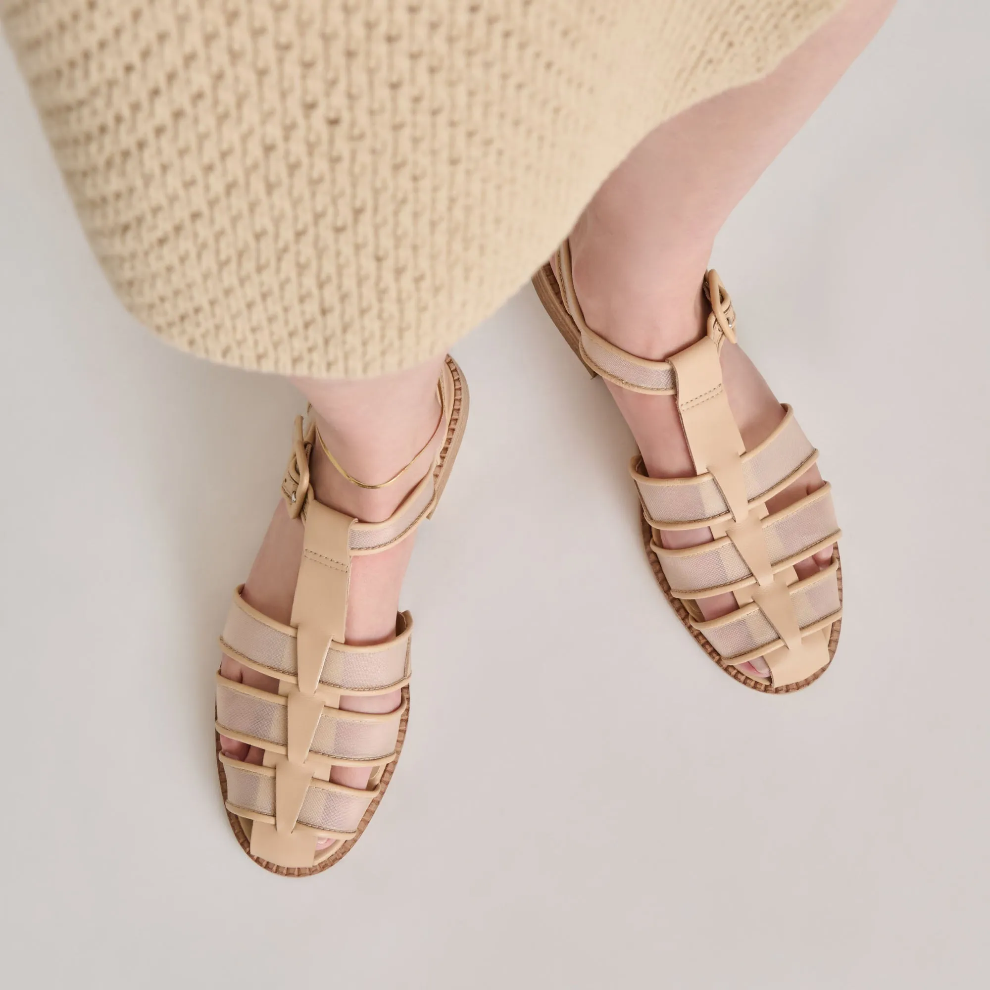 HOLIS MESH SANDALEN PRALINE MESH