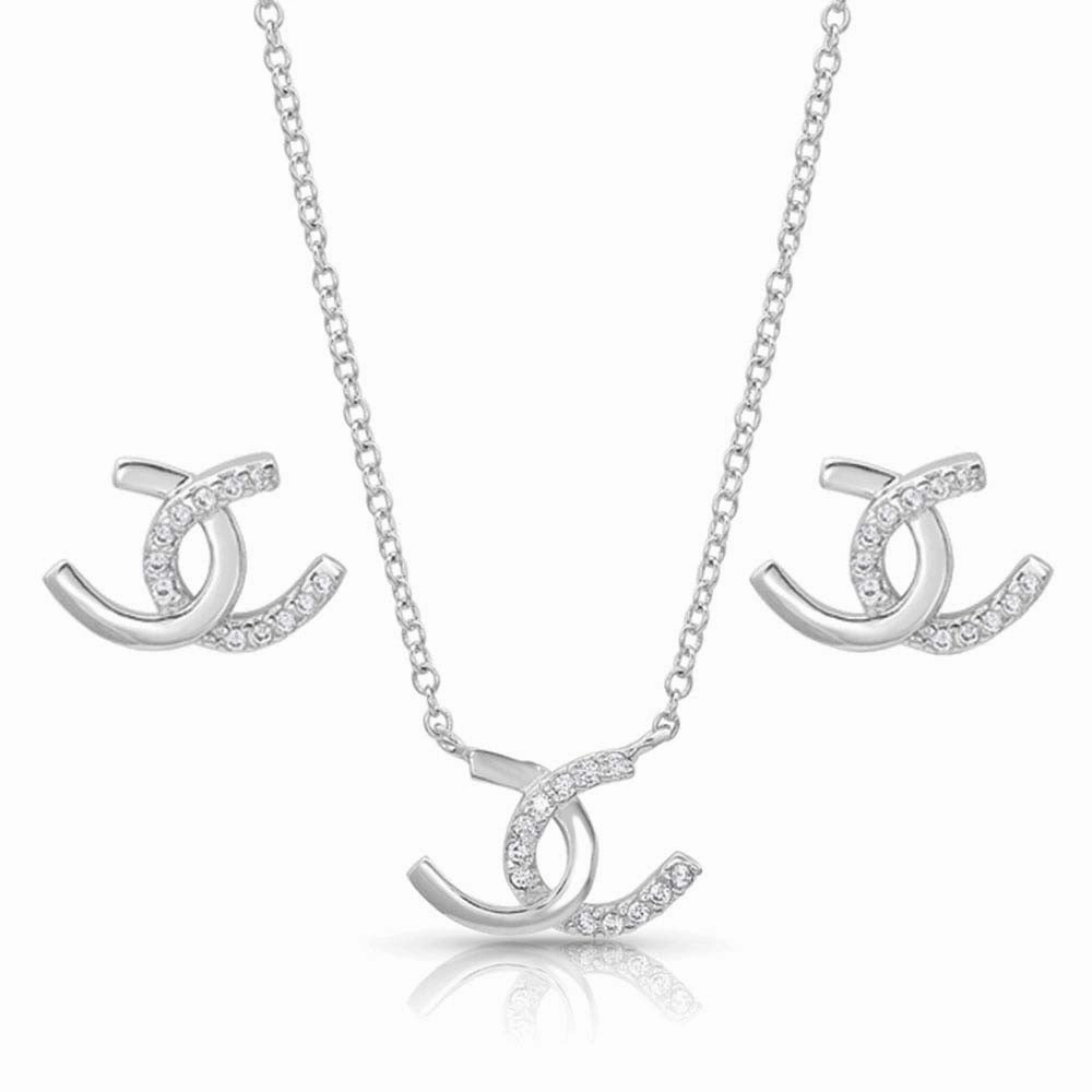 Horseshoe Happiness Jewelry Set texture-rose-gold  