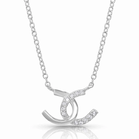 Horseshoe Happiness Necklace texture-rose-gold  