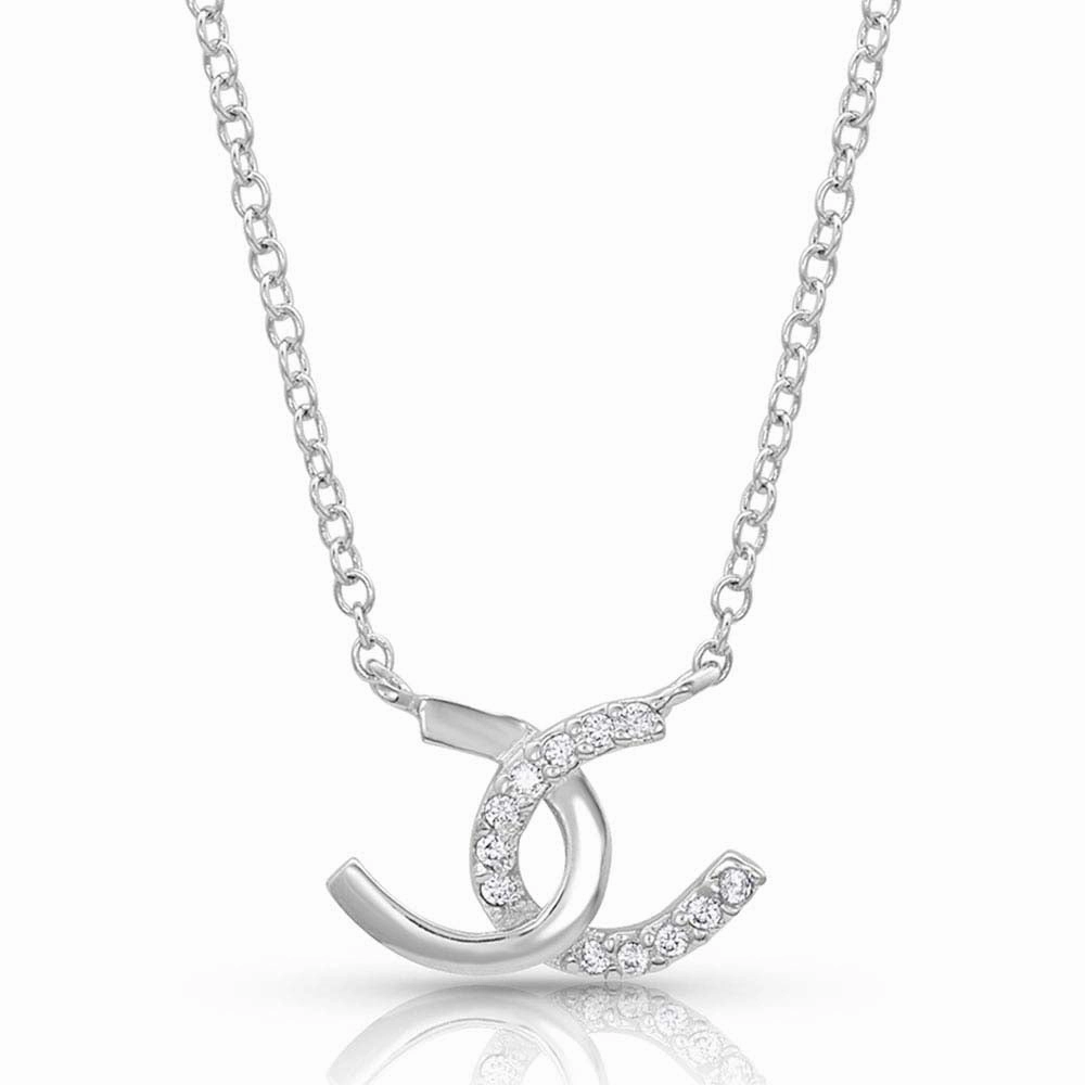 Horseshoe Happiness Necklace texture-rose-gold  