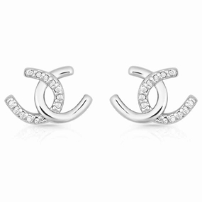 Horseshoe Happiness Post Earrings texture-rose-gold  