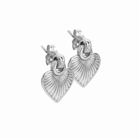 Hot Diamond Essence Heart Stud Earrings texture-diamond  