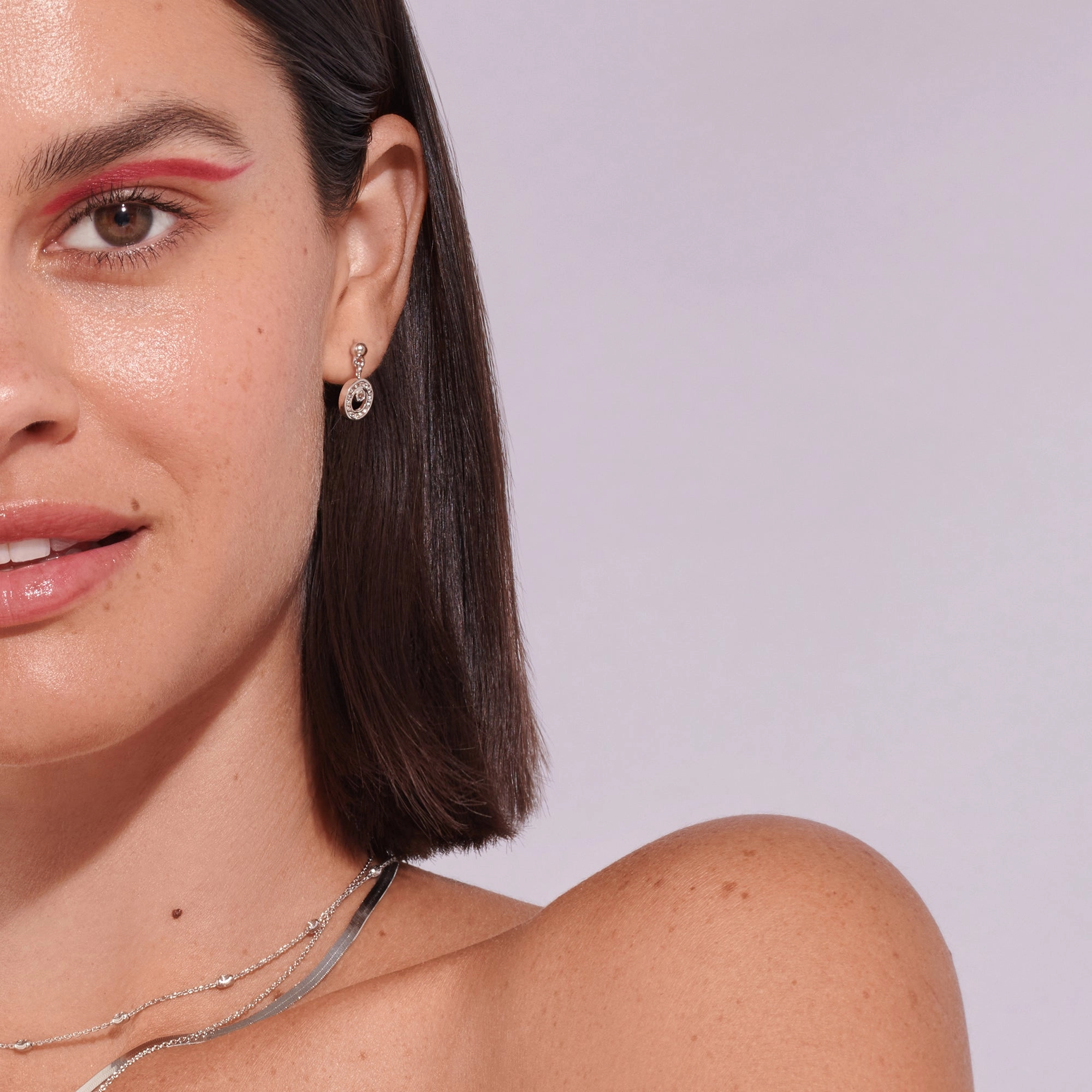 Hot Diamonds Orbit White Topaz Drop Earrings DE744