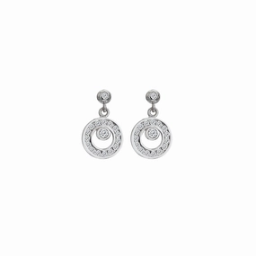 Hot Diamonds Orbit White Topaz Drop Earrings DE744 ear-earrings  