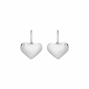 Hot Diamonds Silver Heart Drop Earrings DE780 ear-earrings  