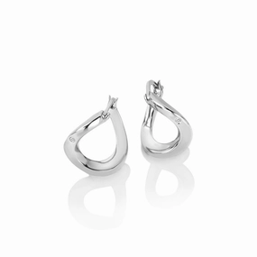 Hot Diamonds Sterling Silver Hoop Earrings DE792 - Soul Twist Earrings ear-earrings  