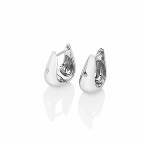 Hot Diamonds Sterling Silver Hoop Earrings DE793 - Soul Huggie Earrings ear-earrings  