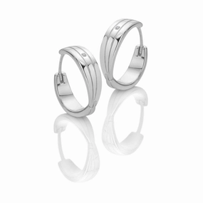 Hot Diamonds Sterling Silver Trio Hoop Earrings DE840 ear-earrings  
