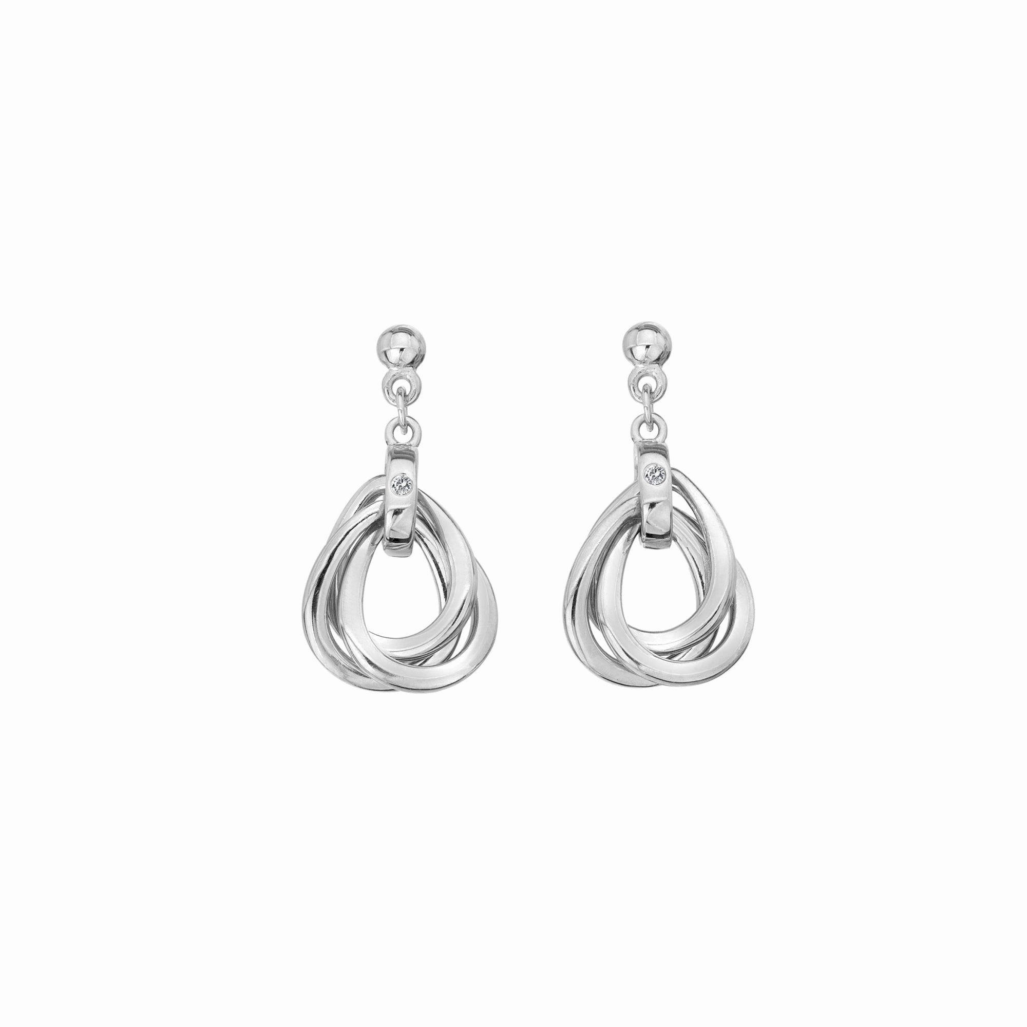 Hot Diamonds Trio Teardrop Earrings DE644 ear-earrings  
