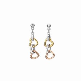 Hot Diamonds Triple Heart Drop Earrings DE703 ear-earrings  