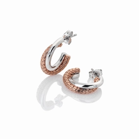 Hot Diamonds Woven Hoop Earrings DE690 ear-earrings  