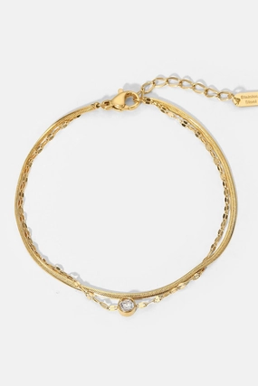 Icing on the Cake Rhinestone Double-Layered Bracelet 