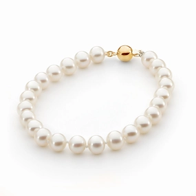 Ikecho Gold Classic Freshwater Pearl Bracelet hand-chain-bracelet  