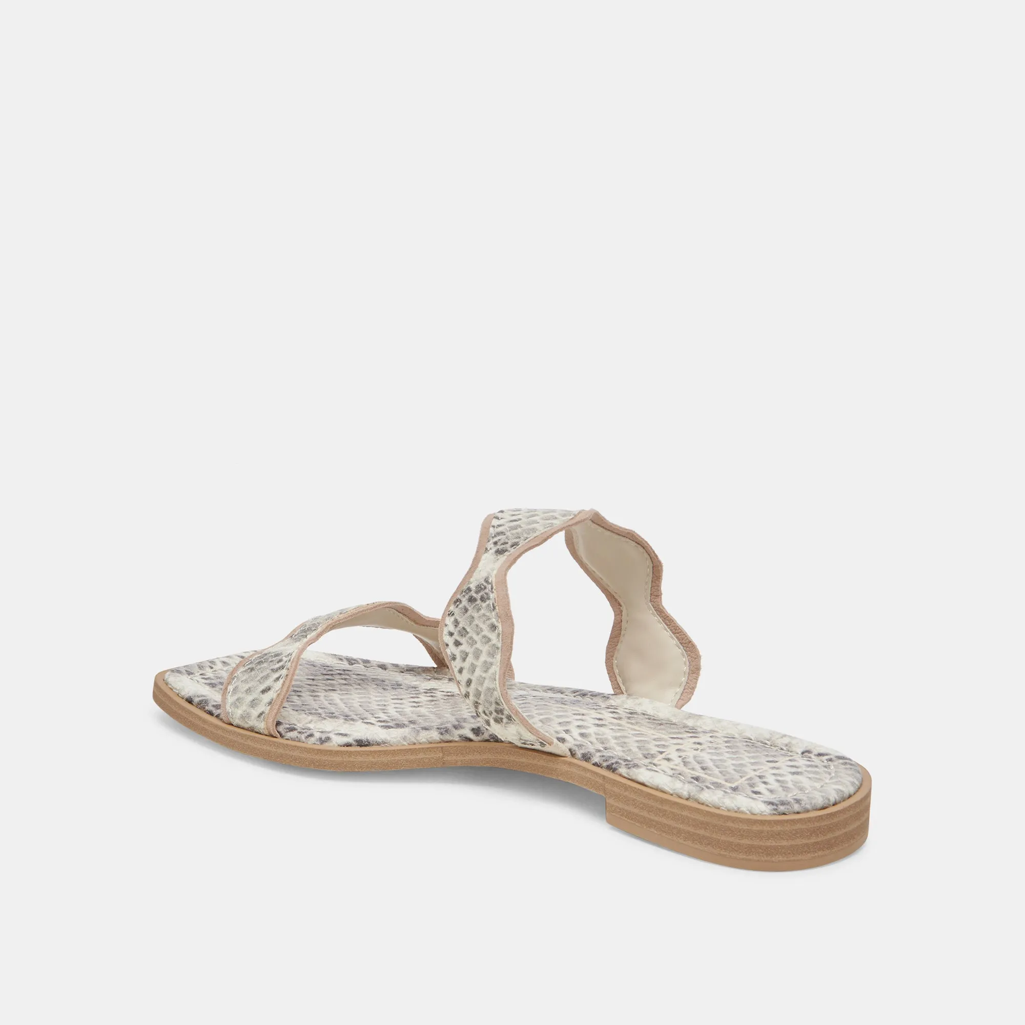 ILVA SANDALEN GRAU WEIß GEPRÄGTES LEDER