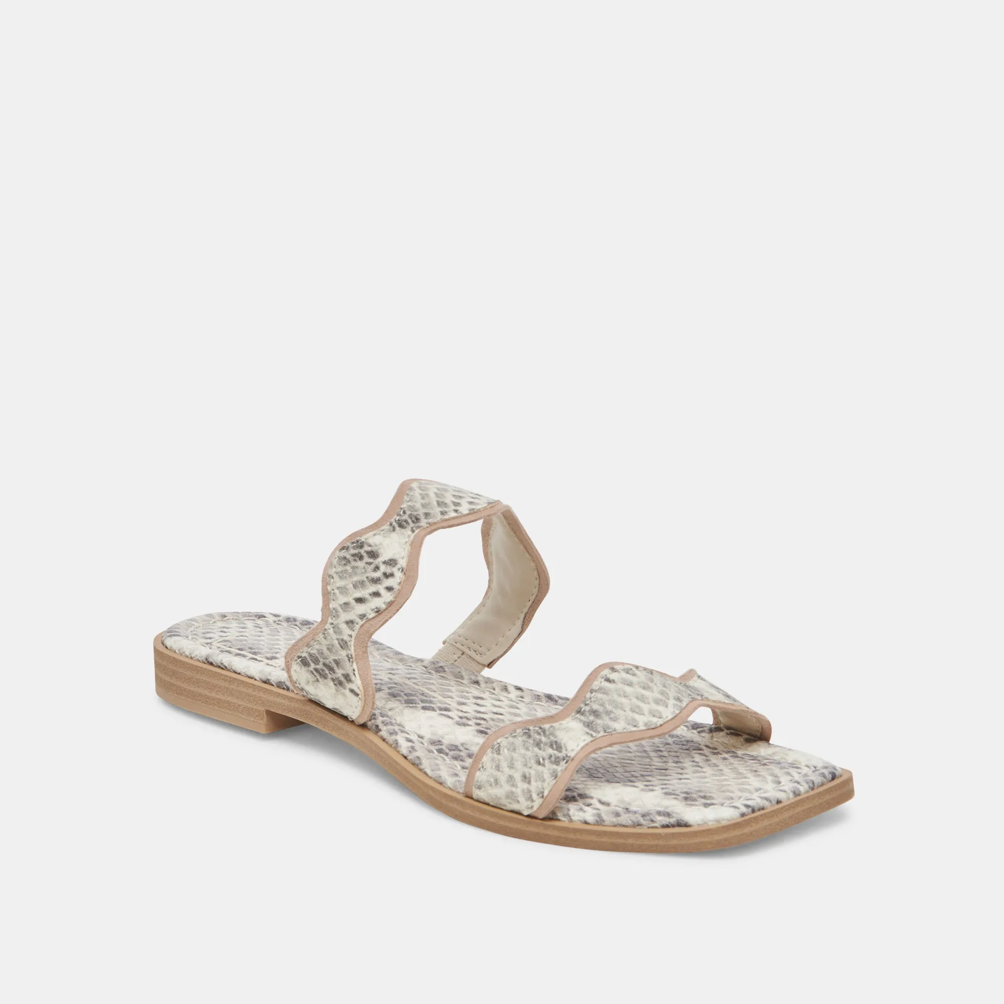 ILVA SANDALEN GRAU WEIß GEPRÄGTES LEDER
