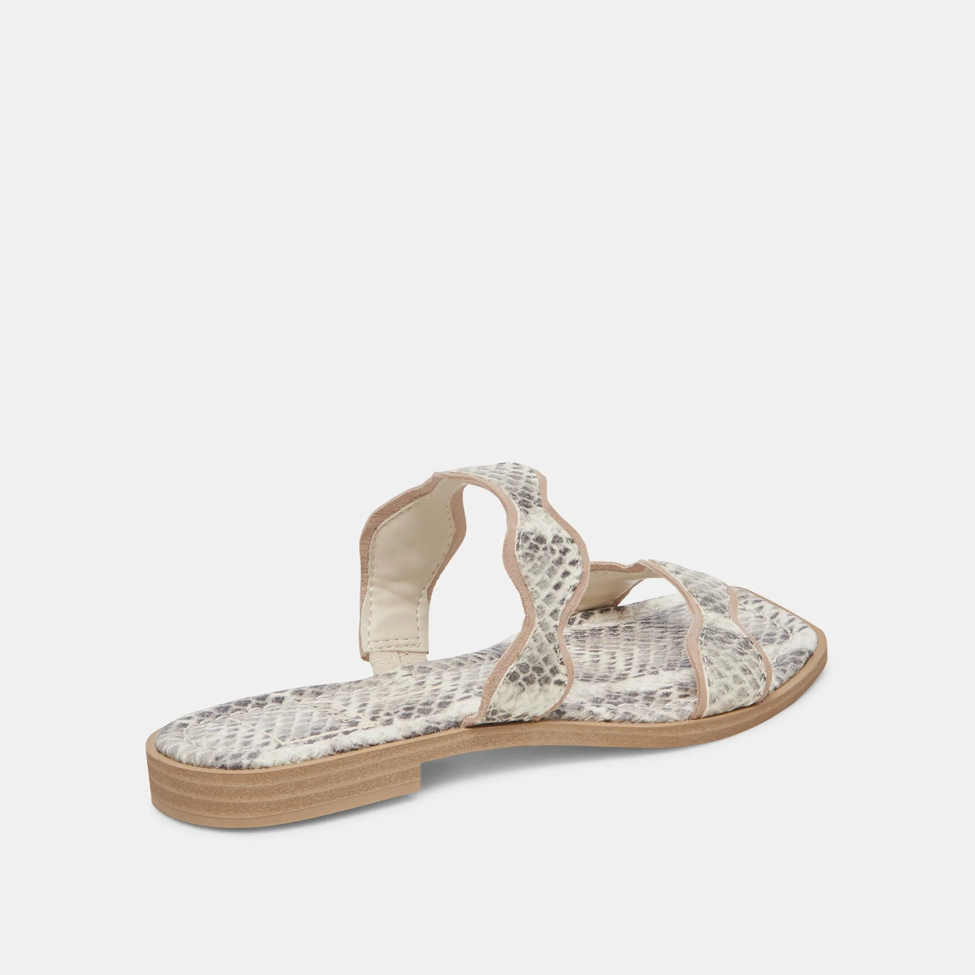 ILVA SANDALEN GRAU WEIß GEPRÄGTES LEDER