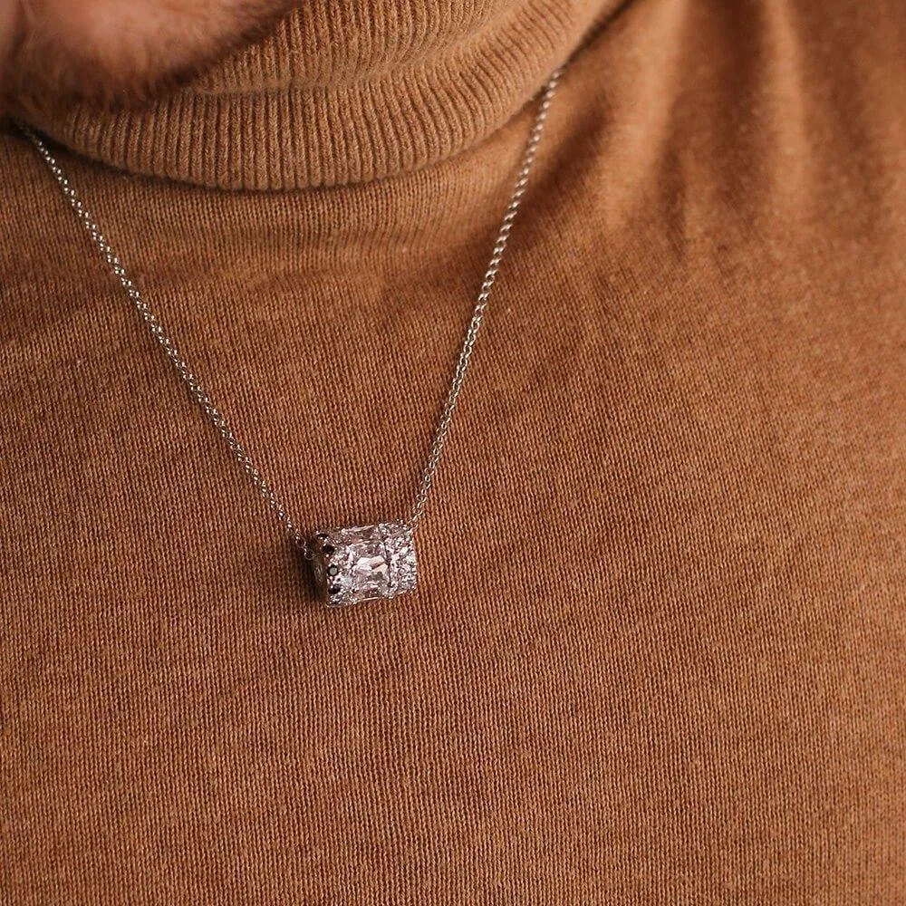 IMPERIAL Black PAV?? Men Crown Necklace