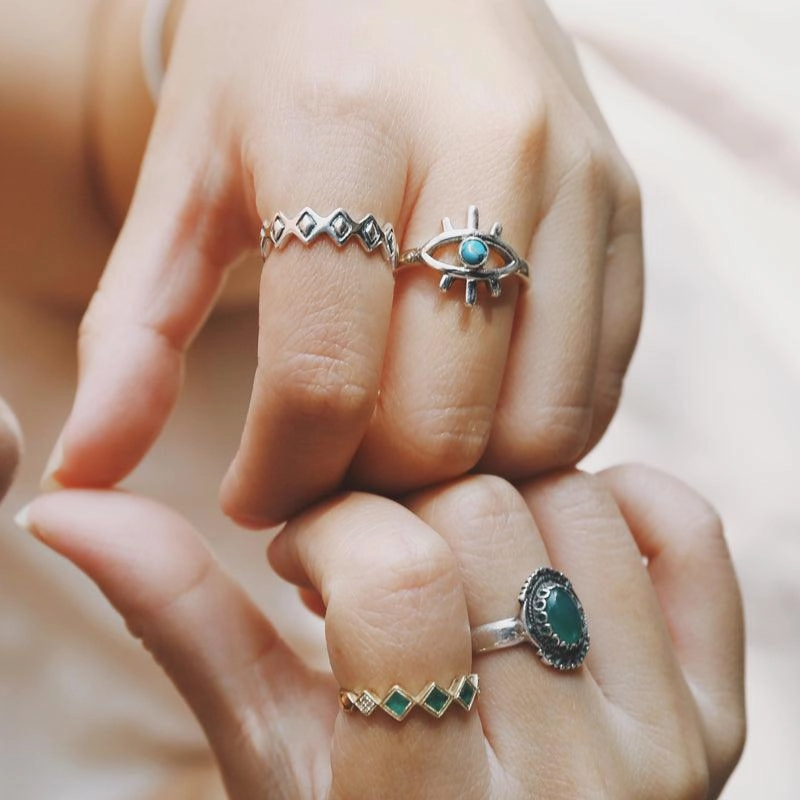 India Custom 925 Sterling Silver Ins Turquoise Ring