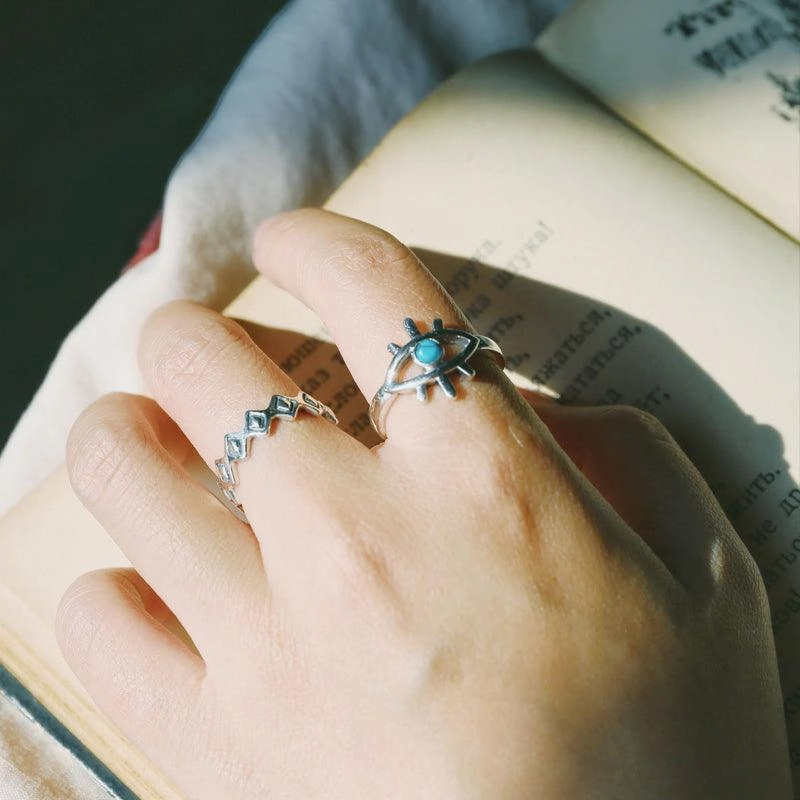 India Custom 925 Sterling Silver Ins Turquoise Ring