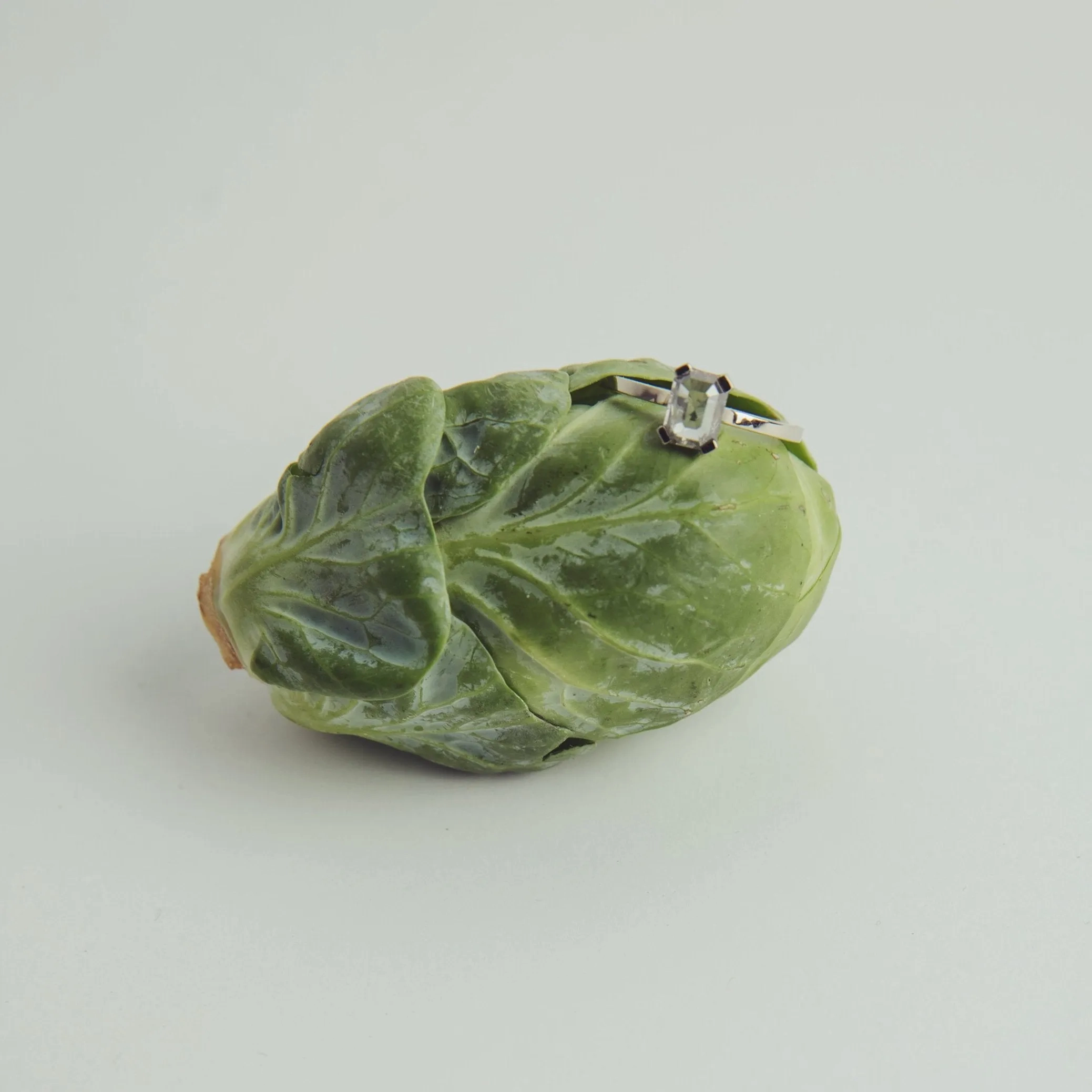 Inga Ring with Salt and Pepper Diamond in Gold