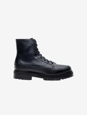 Ingmar Unisex Vegane Leder-Schnürstiefel | Schwarz