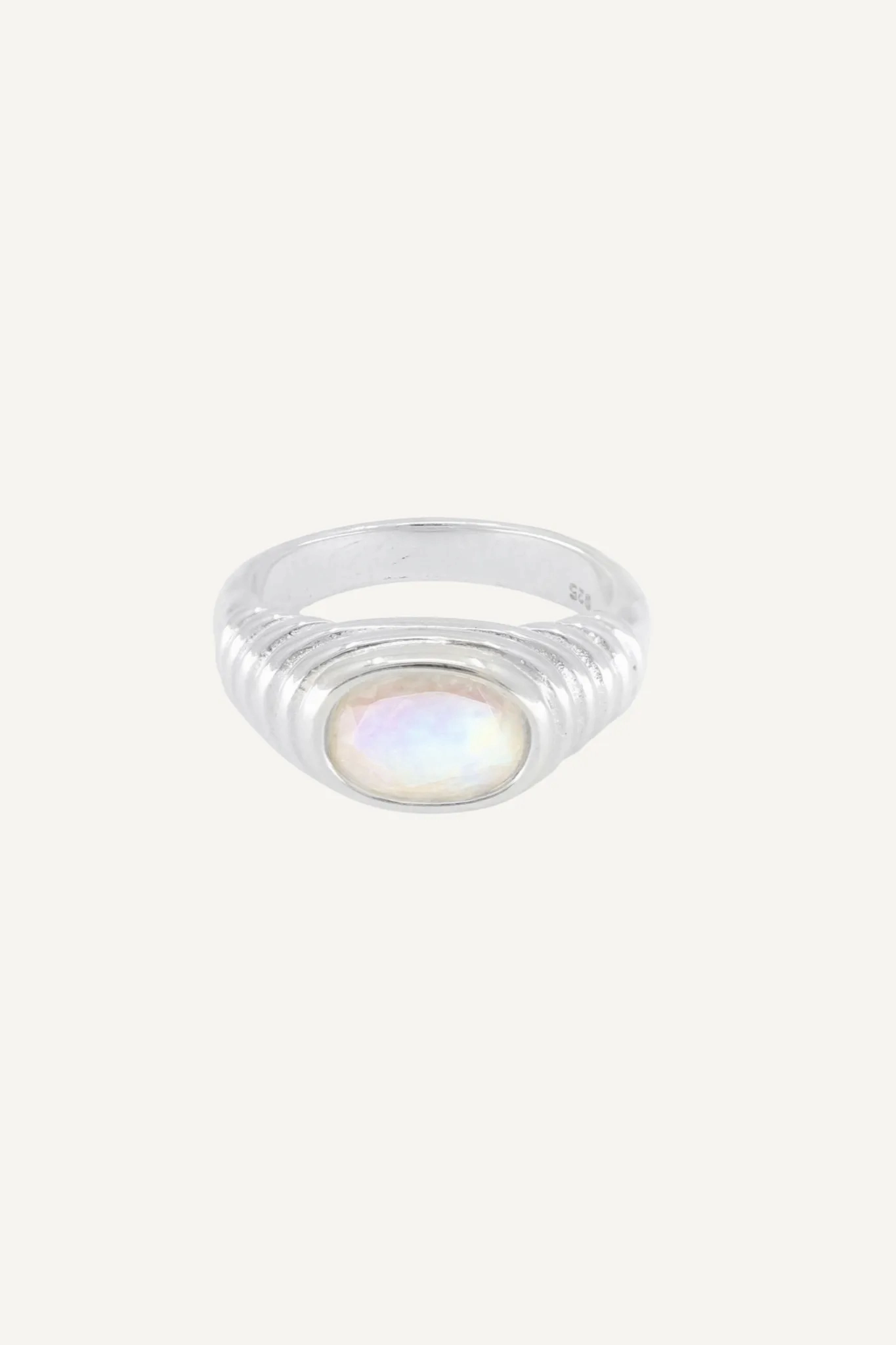 Iris Moonstone Silver Ring