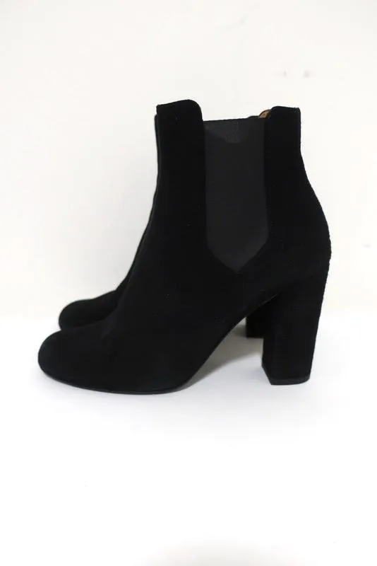 IRO Stiefeletten Eidem Schwarz Wildleder Größe 37 High Heel Chelsea Boots