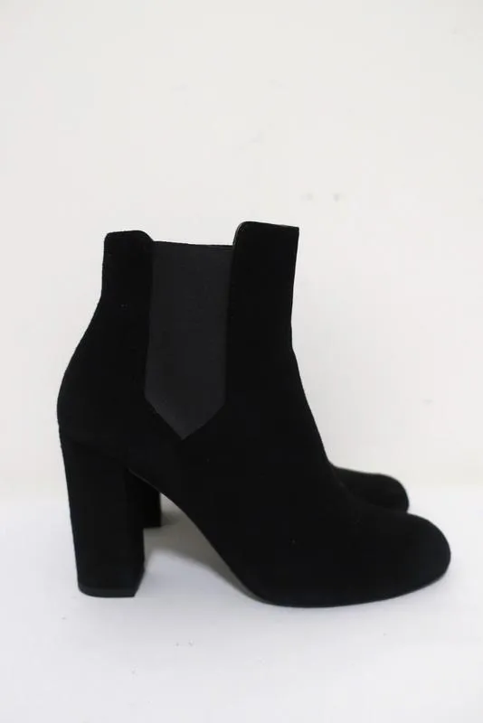 IRO Stiefeletten Eidem Schwarz Wildleder Größe 37 High Heel Chelsea Boots