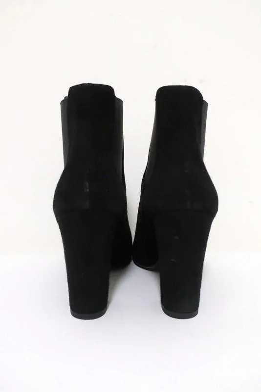 IRO Stiefeletten Eidem Schwarz Wildleder Größe 37 High Heel Chelsea Boots