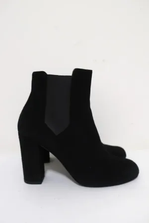 IRO Stiefeletten Eidem Schwarz Wildleder Größe 37 High Heel Chelsea Boots