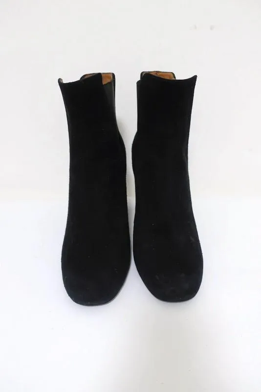 IRO Stiefeletten Eidem Schwarz Wildleder Größe 37 High Heel Chelsea Boots