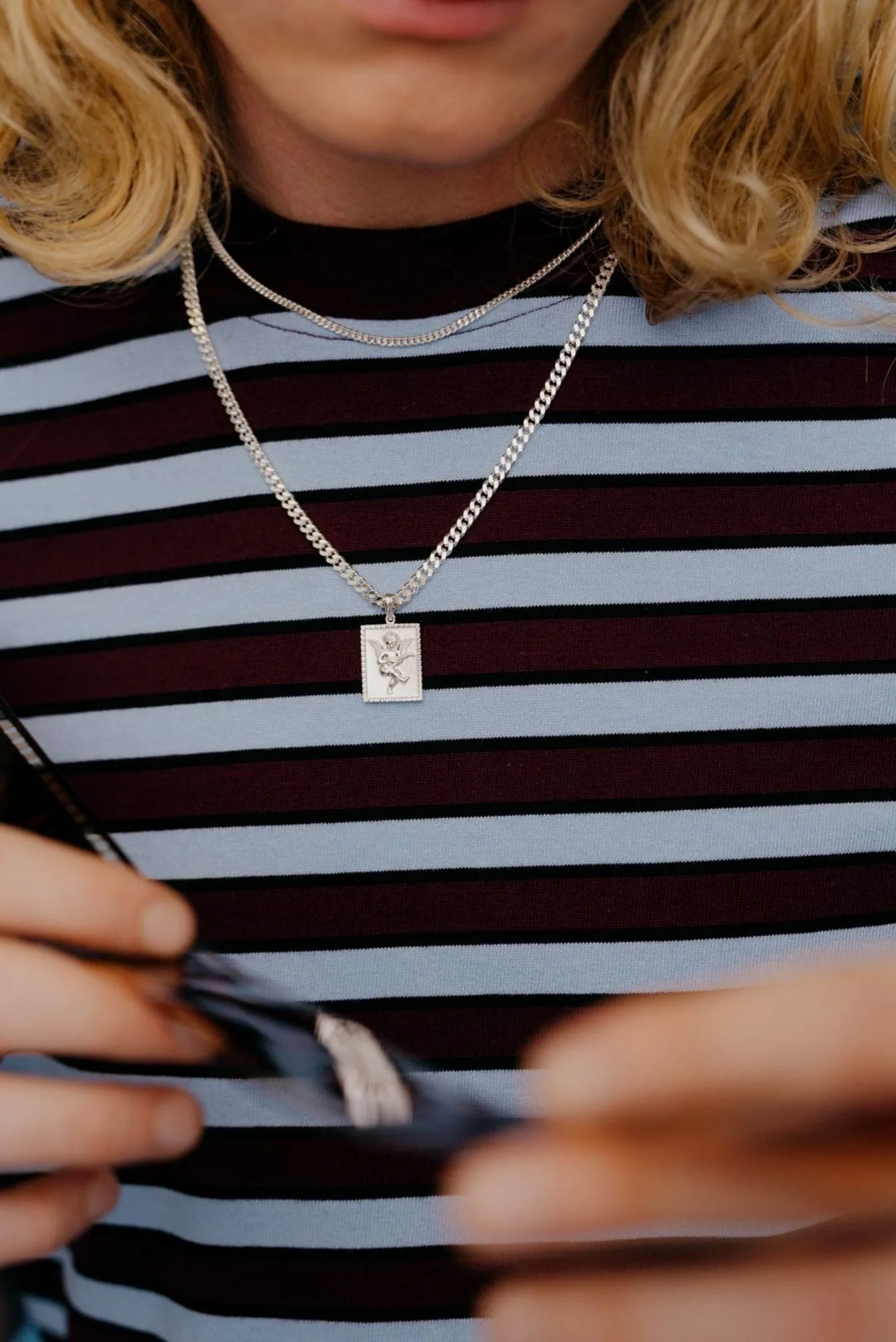 IX Angel Silver Pendant