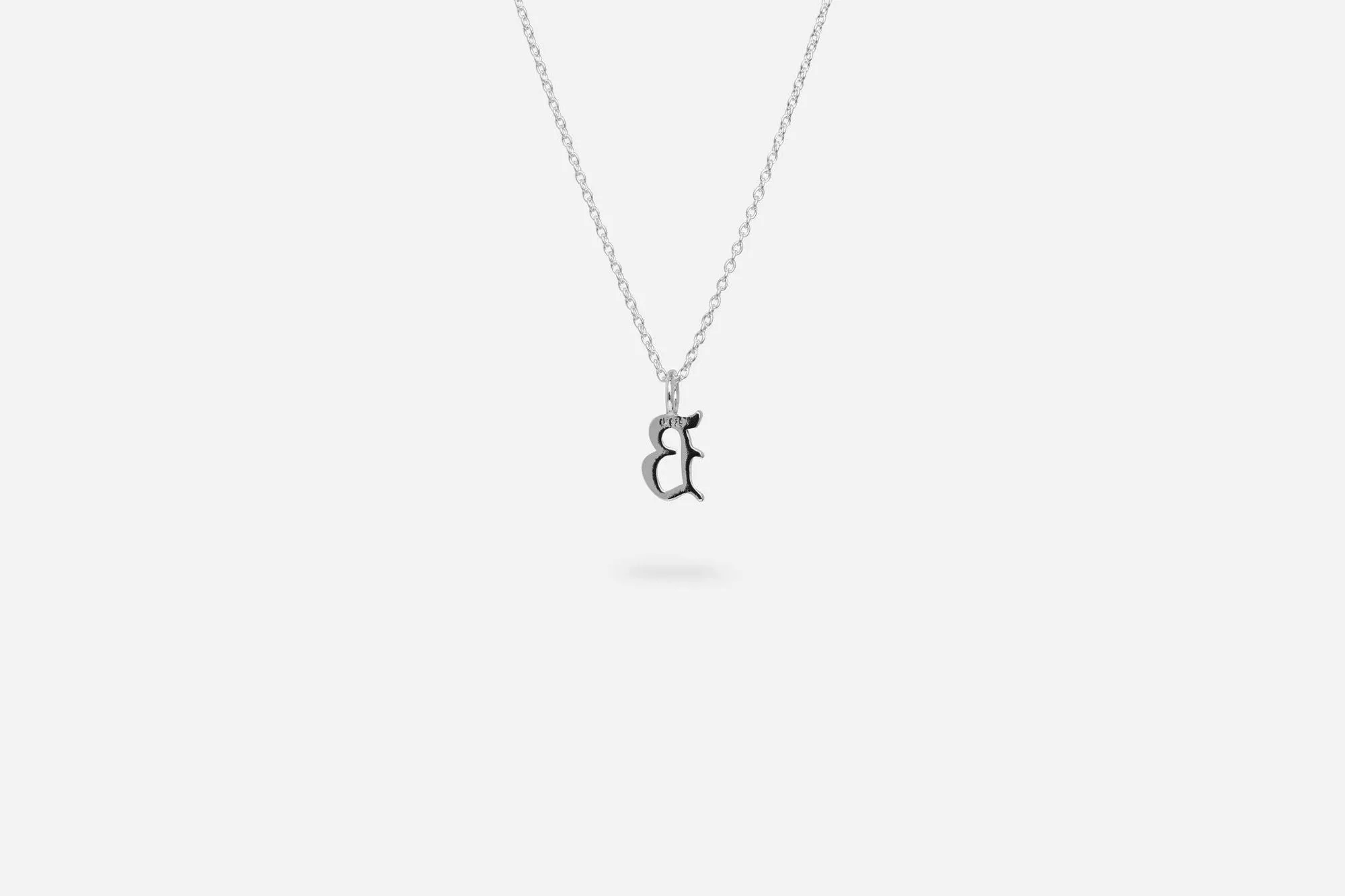 IX B Letter Silver Pendant