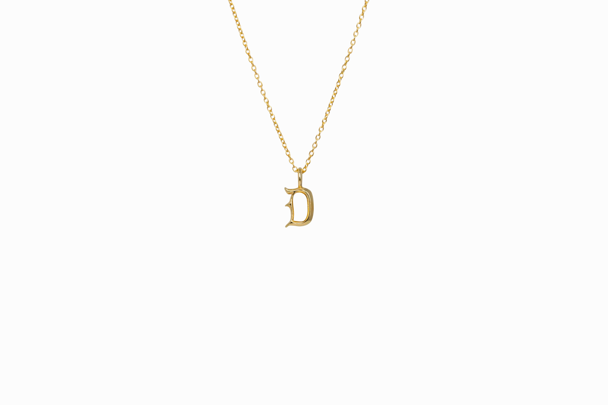 IX D Letter 22K Gold Plated Pendant