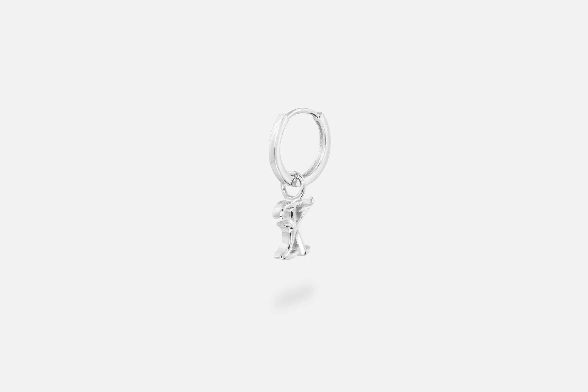 IX K Letter Silver Pendant