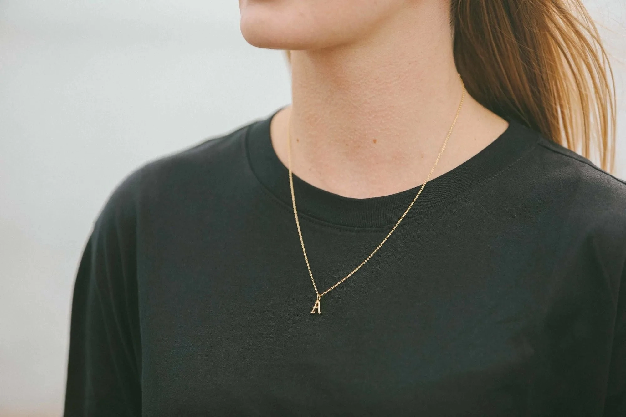 IX M Letter 22K Gold Plated Pendant