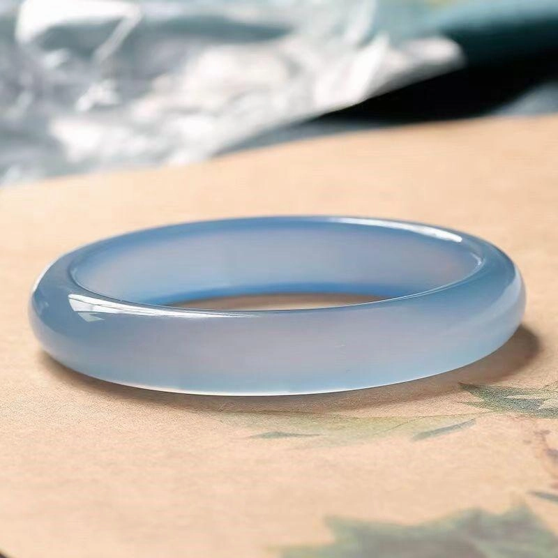 Jade Chalcedony Sea Blue Treasure Narrow Bracelet