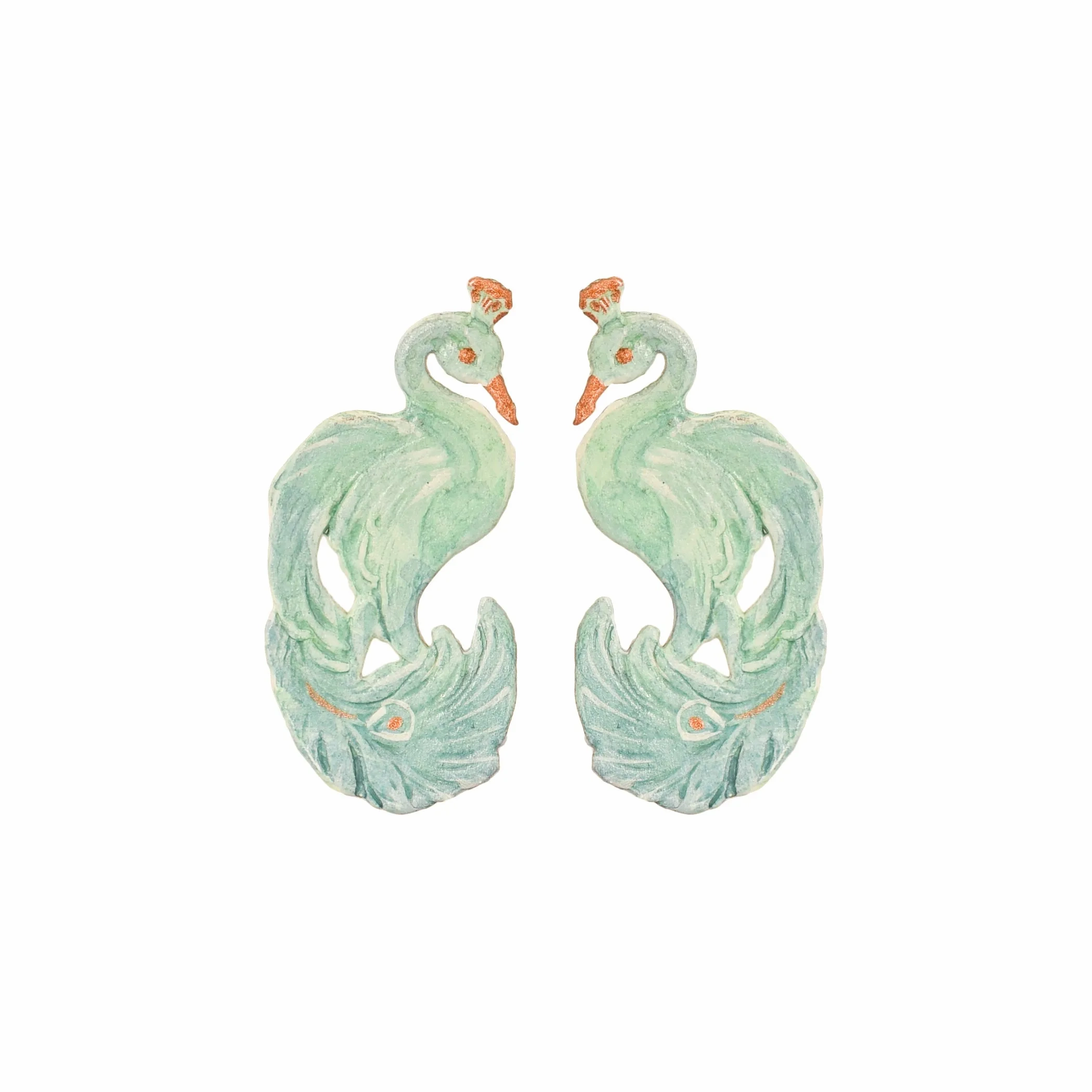 Jade Peacock Earrings