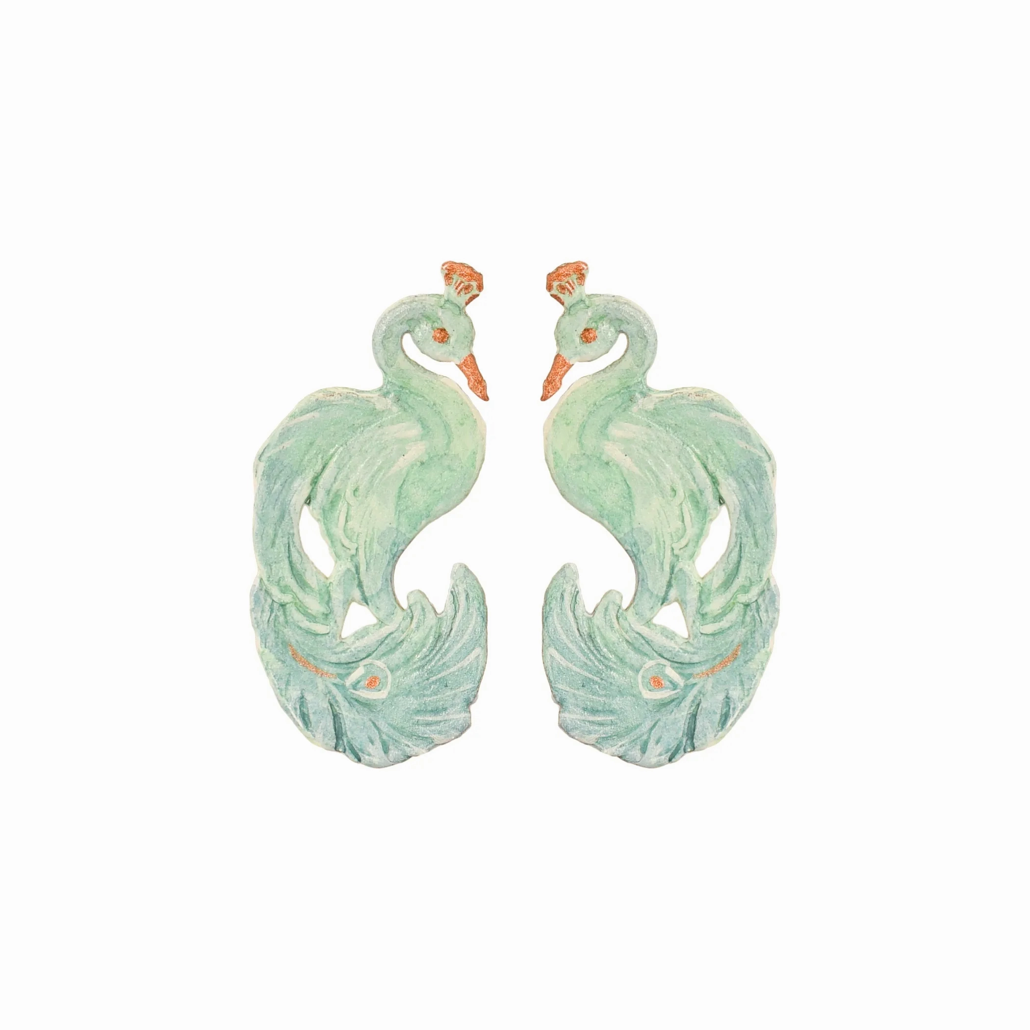 Jade Peacock Earrings