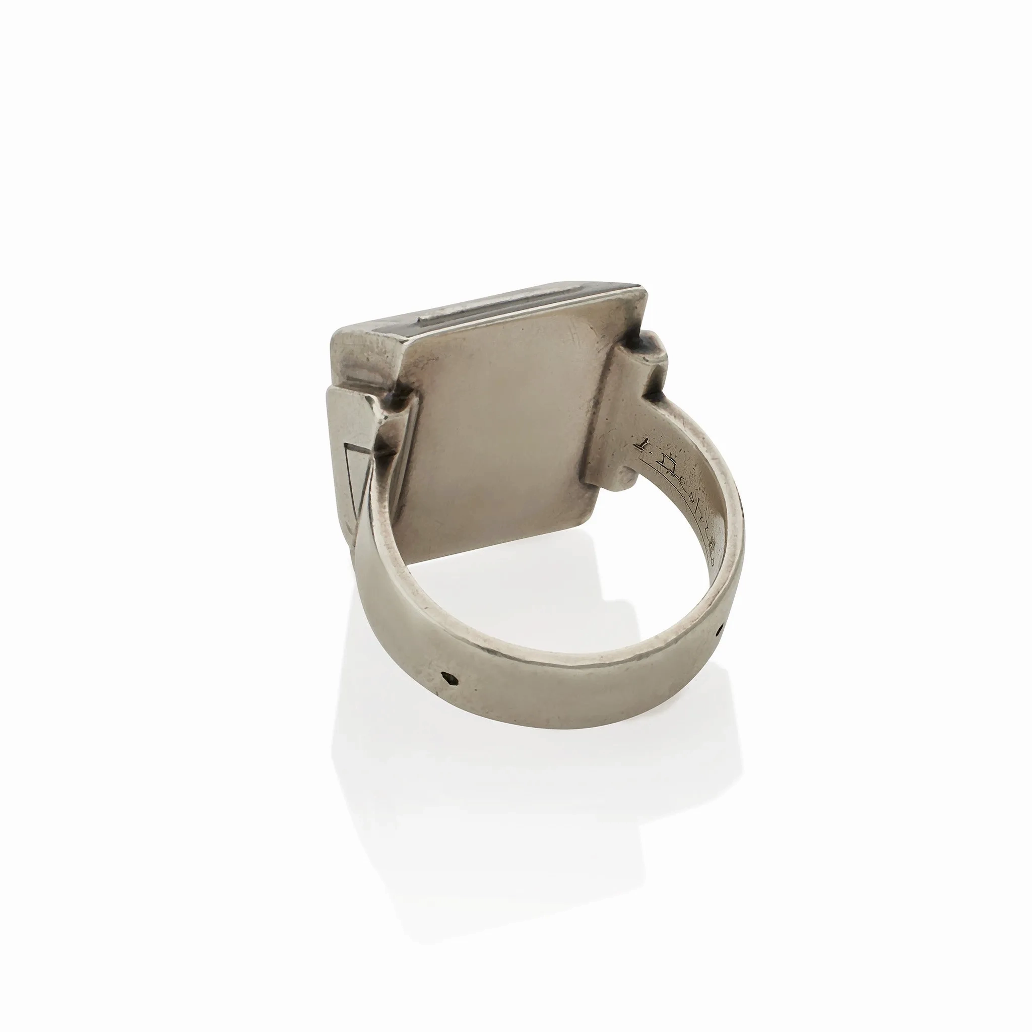 Jean Despr??s and ??tienne Cournault French Modernist &quot;Bijoux-Glace&quot; Ring
