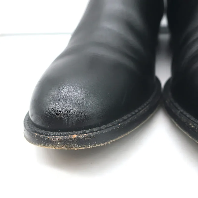 Jenni Kayne Chelsea Stiefel Schwarz Leder Größe 37,5 Flache Knöchelstiefel