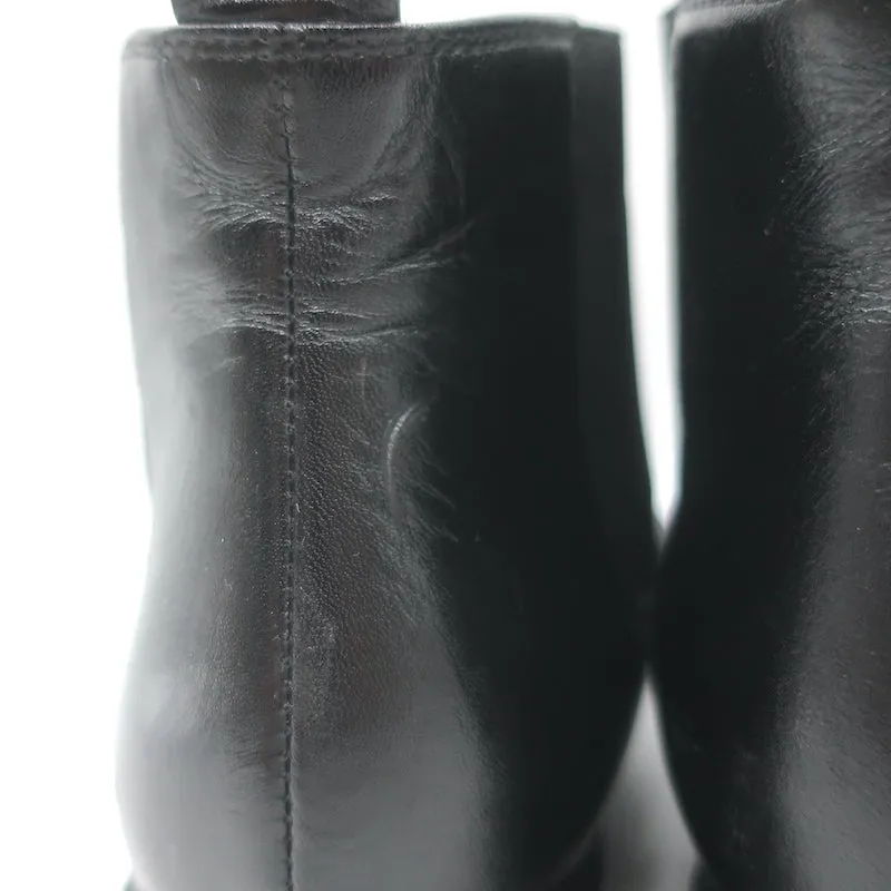Jenni Kayne Chelsea Stiefel Schwarz Leder Größe 37,5 Flache Knöchelstiefel