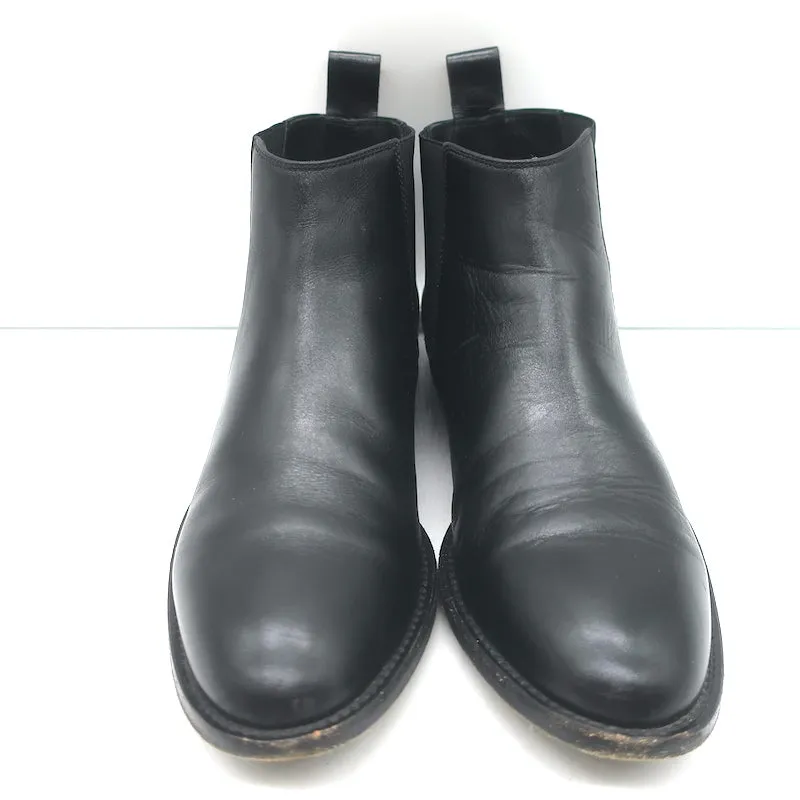 Jenni Kayne Chelsea Stiefel Schwarz Leder Größe 37,5 Flache Knöchelstiefel